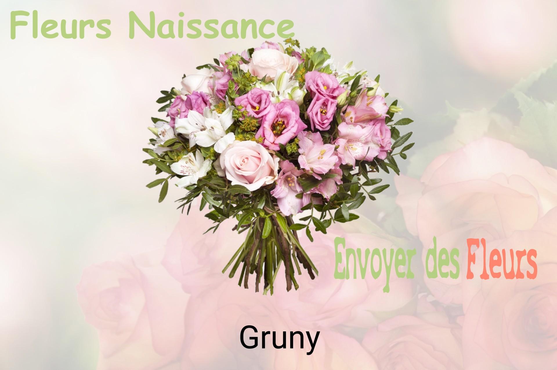 Bouquet de fleurs de naissance livré à Gruny